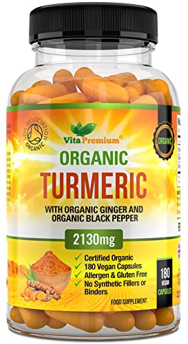 High Strength Turmeric with Ginger and Black Pepper - 180 Capsules