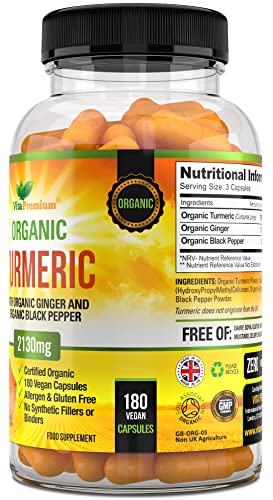 High Strength Turmeric with Ginger and Black Pepper - 180 Capsules