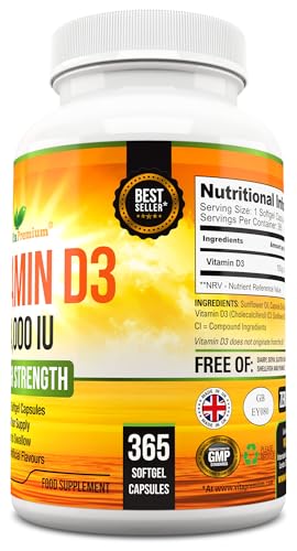 365 Softgels: Maximum Strength Vitamin D3 - Full Year
