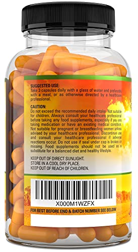 High Strength Turmeric with Ginger and Black Pepper - 180 Capsules