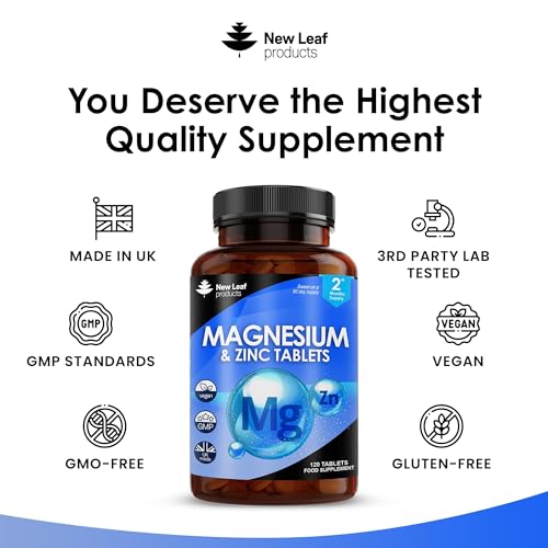 High Strength Magnesium Zinc Tablets for Health and Fitness