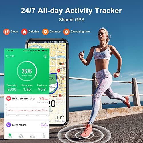 1.69" Smart Watch: Sleep & Heart Rate Monitor, 24 Sports Modes