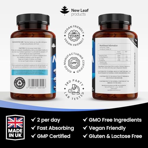 High Strength Magnesium Zinc Tablets for Health and Fitness