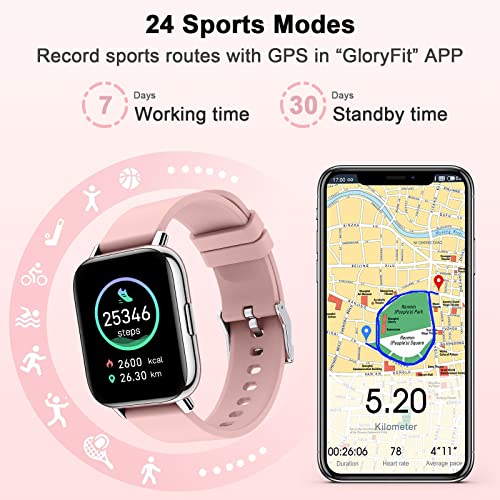1.69" Smart Watch: Sleep & Heart Rate Monitor, 24 Sports Modes