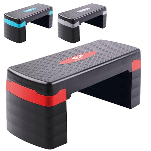 Adjustable Height Aerobic Exercise Stepper - 5 Levels