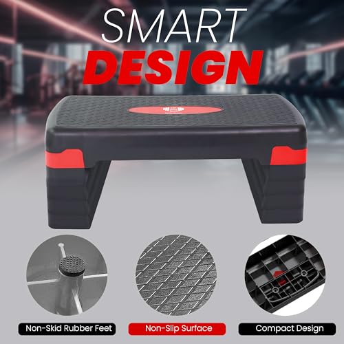 Adjustable Height Aerobic Exercise Stepper - 5 Levels