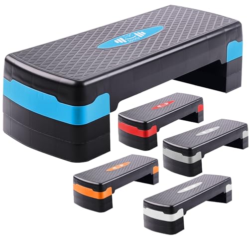 Adjustable Aerobic Exercise Stepper - 3 Levels Blue