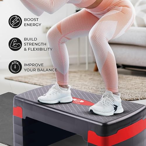 Adjustable Height Aerobic Exercise Stepper - 5 Levels