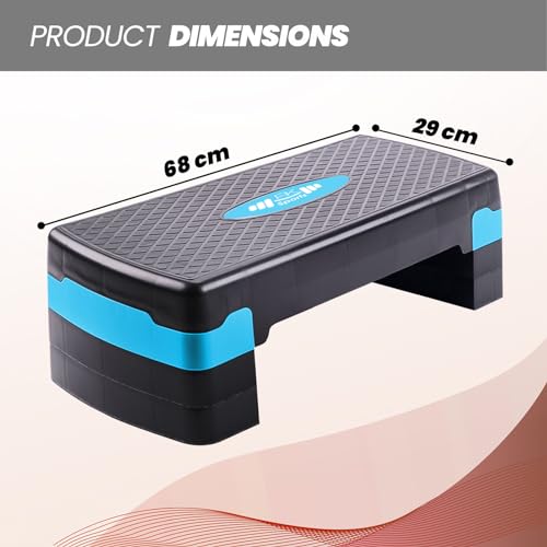 Adjustable Aerobic Exercise Stepper - 3 Levels Blue