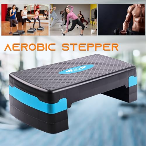 Adjustable Aerobic Exercise Stepper - 3 Levels Blue