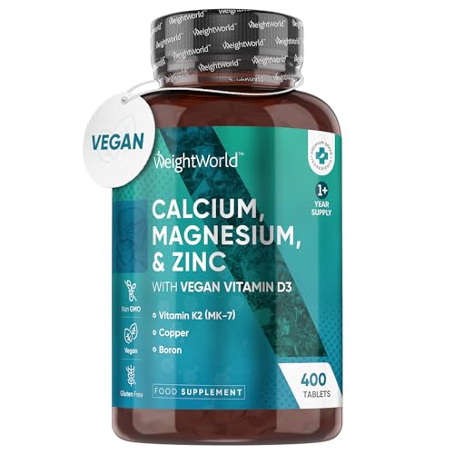 Calcium Magnesium Zinc with Vitamin D K2 - 1 Year Supply