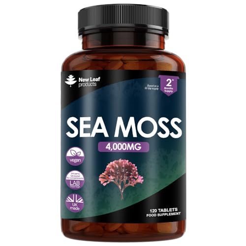 Powerful 4000mg Sea Moss Supplement – 120 Vegan Tablets