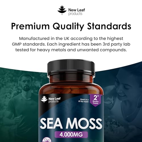 Powerful 4000mg Sea Moss Supplement – 120 Vegan Tablets
