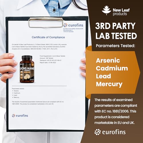 Lions Mane Mushroom Extract: 2000mg High Strength Tablets