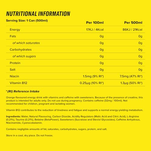 C4 Orange Slice Energy Drinks - 12 Pack