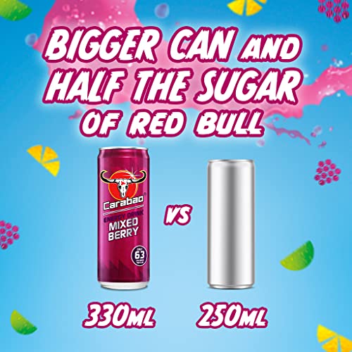 Berry Carabao Energy Drink, Low Calorie, Fizzy Flavour