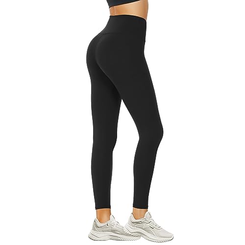 High Waisted Black Leggings for Gym and Yoga