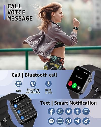 AZTTKIA Smartwatch: Calls, 1.85" Fitness Tracker, IP68 Waterproof