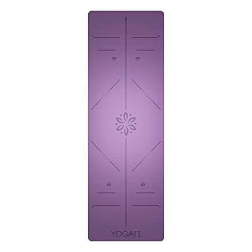 Alignment Lines Yoga Mat - Non Slip Mat