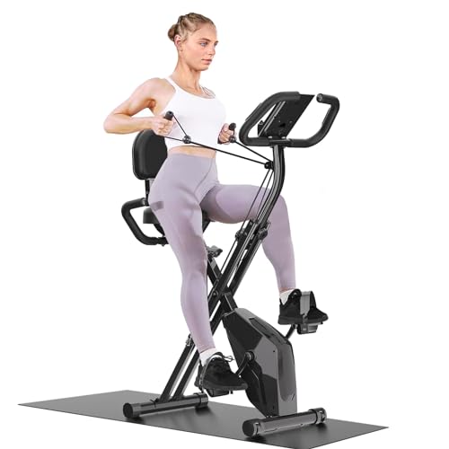 Foldable 4-in-1 Magnetic Exercise Bike with LCD Display
