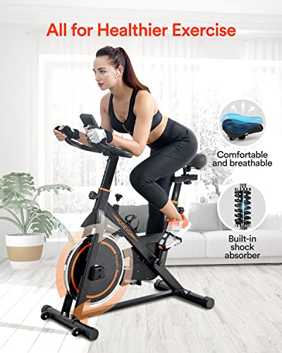 UREVO Indoor Exercise Bike: 10kg Flywheel, 260LBS Weight Capacity