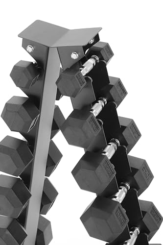 6 Tier Rack Stand - 2.5kg-15kg Cast Iron Dumbbells
