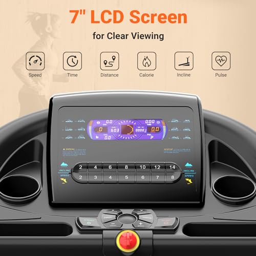 Foldable Treadmill: Powerful Motor, Incline, 300lbs Capacity