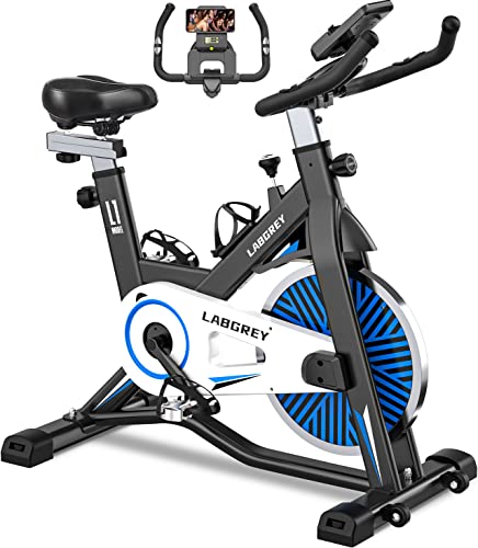 LABGREY Heimtrainer: Fitness Fahrrad für Zuhause in Blau