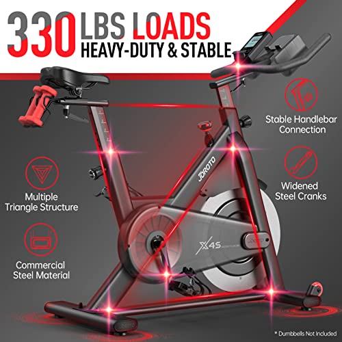 Bluetooth Exercise Bike with Magnetic Resistance - 330lb Capacity
