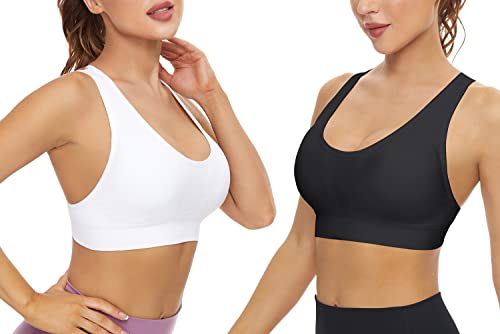 SEGRILA 3 Pack Crisscross Sports Bras - Medium Support