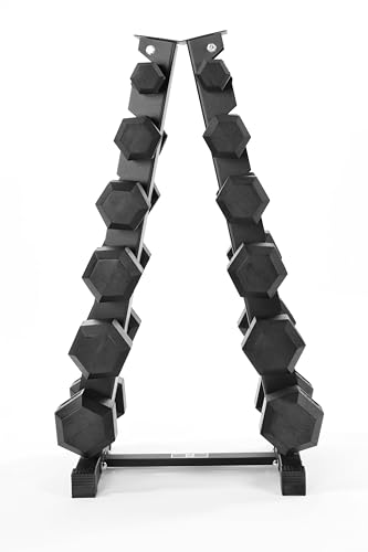 6 Tier Rack Stand - 2.5kg-15kg Cast Iron Dumbbells