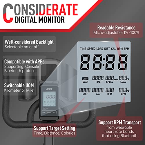 Bluetooth Exercise Bike with Magnetic Resistance - 330lb Capacity