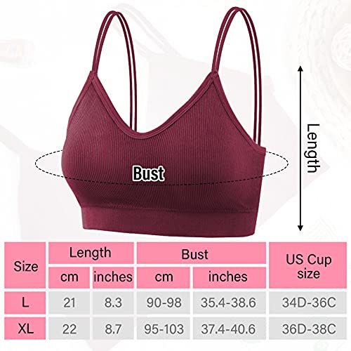 6Pcs Thrilez V Neck Cami Bras: Non-Wired, Seamless