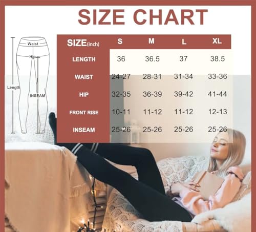 Women's High Waisted Fleece Leggings for Winter