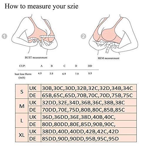 ANGOOL Padded Sports Bra for Women - Mid-Impact