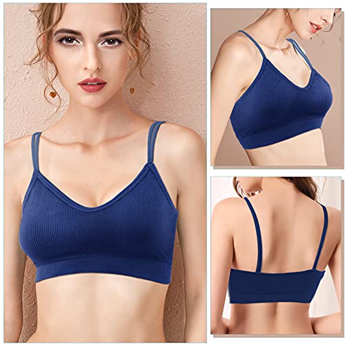 6Pcs Thrilez V Neck Cami Bras: Non-Wired, Seamless