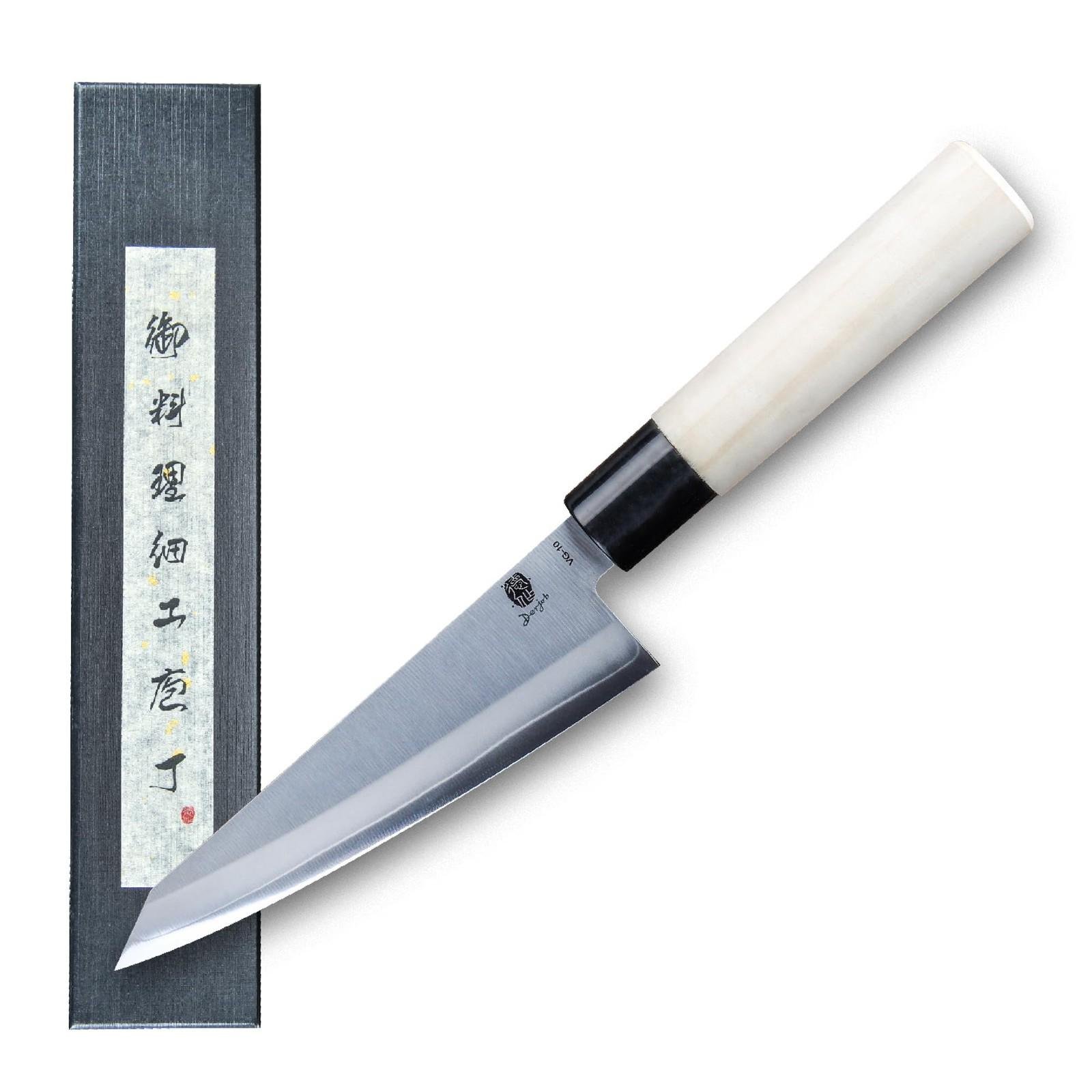 6.5" Japanese Honesuki Knife with White Birch Handle