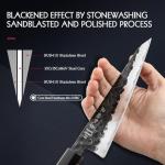 HEZHEN 5.8" Multi-Purpose Honesuki Knife with Redwood Handle