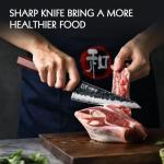 HEZHEN 5.8" Multi-Purpose Honesuki Knife with Redwood Handle