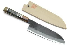 Yoshihiro Hayate Blue Steel Santoku Knife 7