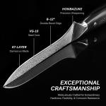 7" Japanese Damascus Honesuki Knife with Sheath