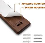 HOSHANHO 10-Inch Acacia Wood Magnetic Knife Strip