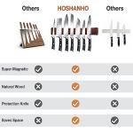HOSHANHO 16-Inch Magnetic Knife Strip – Acacia Wood