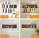 HOSHANHO 10-Inch Acacia Wood Magnetic Knife Strip