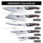 HOSHANHO 5-Piece Japanese Kitchen Knife Set