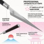 RyoriNinja 8.5 inch Japanese Steel Honesuki Knife