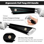 SHAN ZU Damascus Chef Knife 6 inch,67-Layer Japanese Steel 10Cr15CoMoV Kitchen Knife, High Carbon Super Sharp Japanese Chef Knife, All Purpose Professional Kitchen Utility Petty Knives with G10 Handle