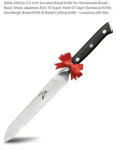 ZELITE INFINITY 5.5” Serrated Honesuki Knife