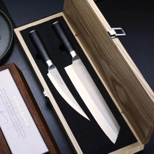 Kamikoto Kensei Honesuki Knife Set in Wood Box