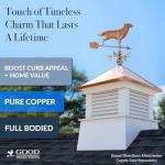 Golden Retriever Weathervane in Polished Copper